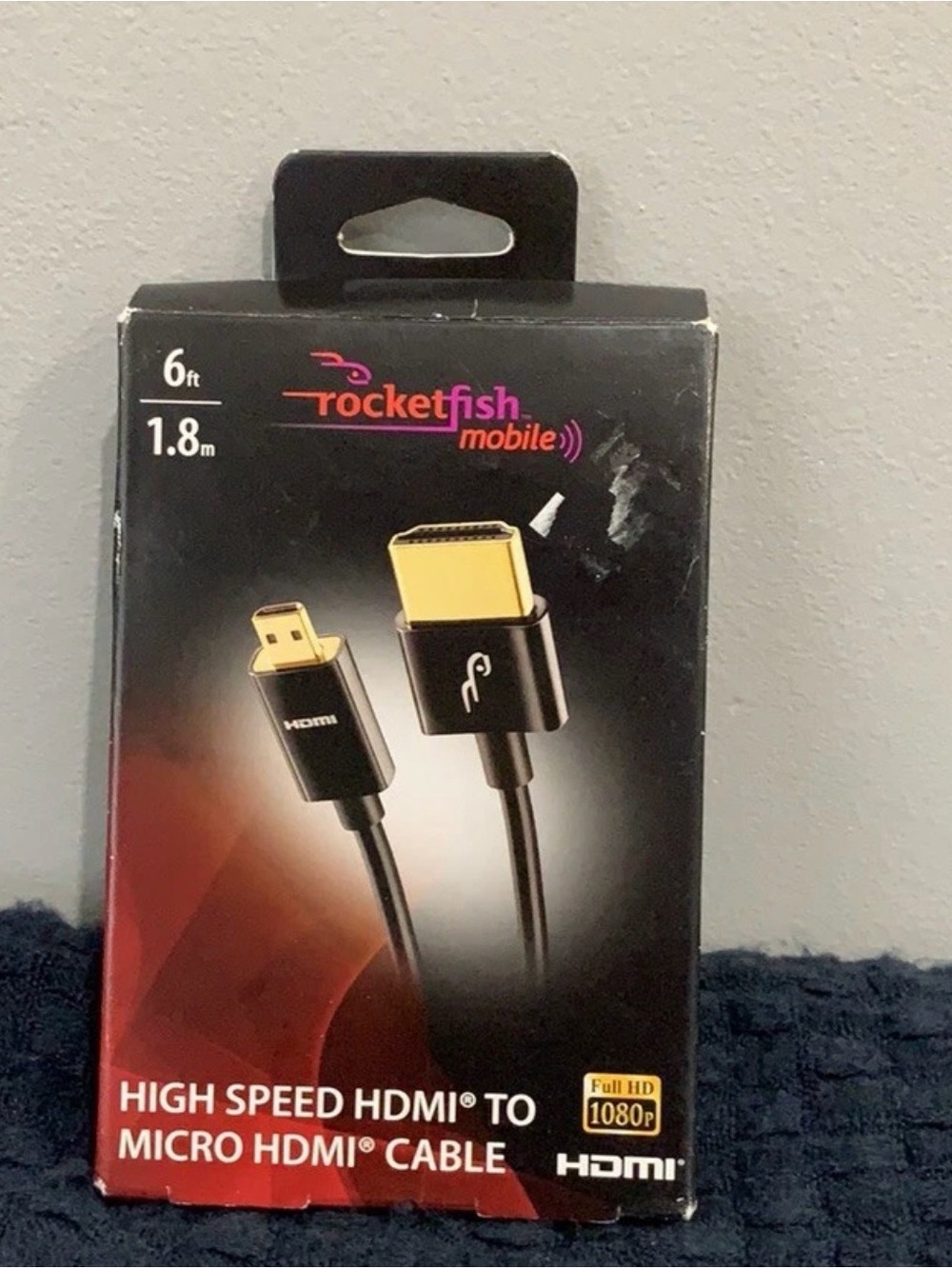 Rocketfish Mobile High Speed HDMI to Micro HDMI Cable – 6 Ft – New